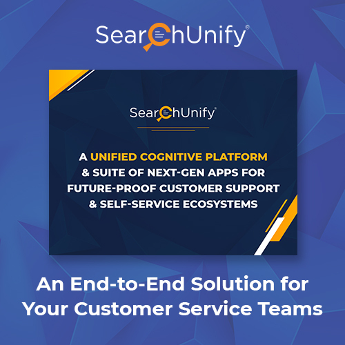 SearchUnify's Unified Cognitive Platform and Suite of Next-Gen Apps