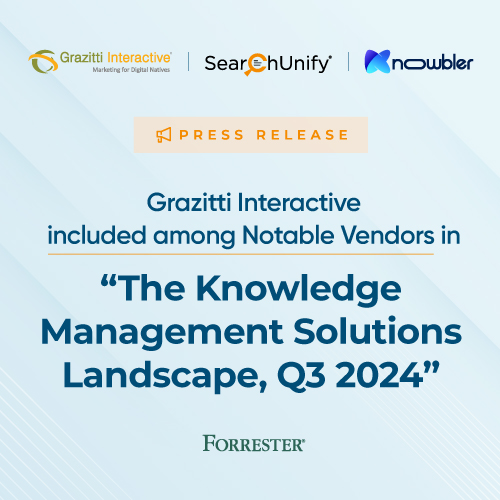 Grazitti Interactive Featured as a Notable Vendor in “The Knowledge Management Solutions Landscape, Q3 2024″