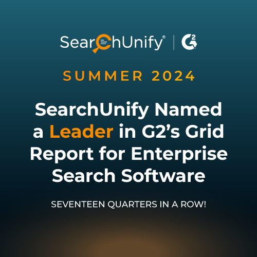 SearchUnify Named a Leader in G2 Grid<sup>®</sup> Report for Enterprise Search for the Seventeenth Consecutive Quarter