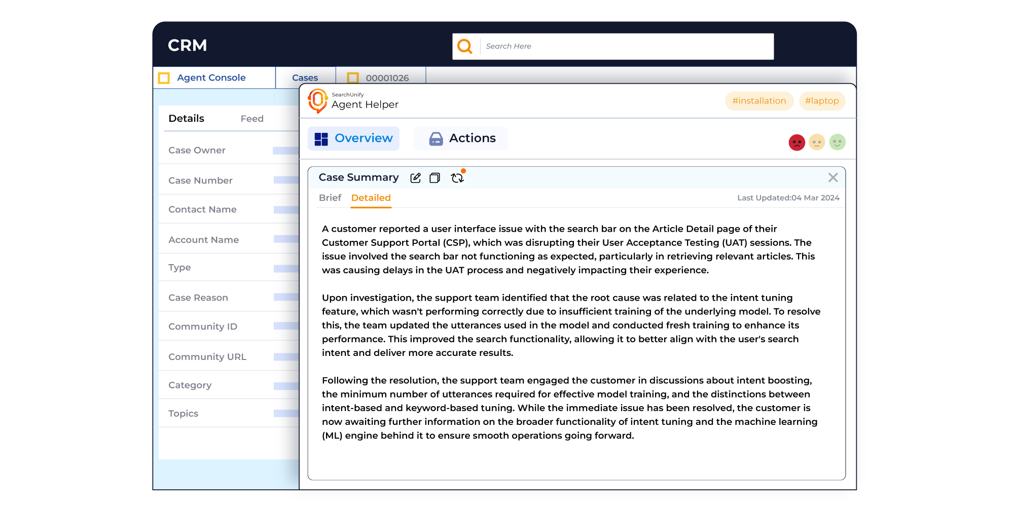 Automated case summarization